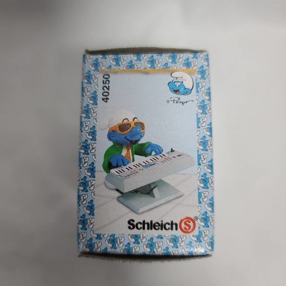 RARE Vintage '97 Schleich 40250 Peyo Keyboarder Smurf w/ Electric Keyboard/Synth - Picture 6 of 15